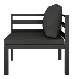 Salon de jardin 7 pcs avec coussins Aluminium Anthracite