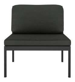 Salon de jardin 8 pcs avec coussins Aluminium Anthracite