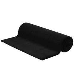 Tapis de porte noir 100x300 cm fibre de coco touffeté