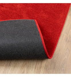 Tapis OVIEDO à poils courts rouge 100x200 cm