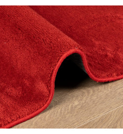 Tapis OVIEDO à poils courts rouge 100x200 cm