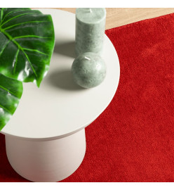Tapis OVIEDO à poils courts rouge 100x200 cm