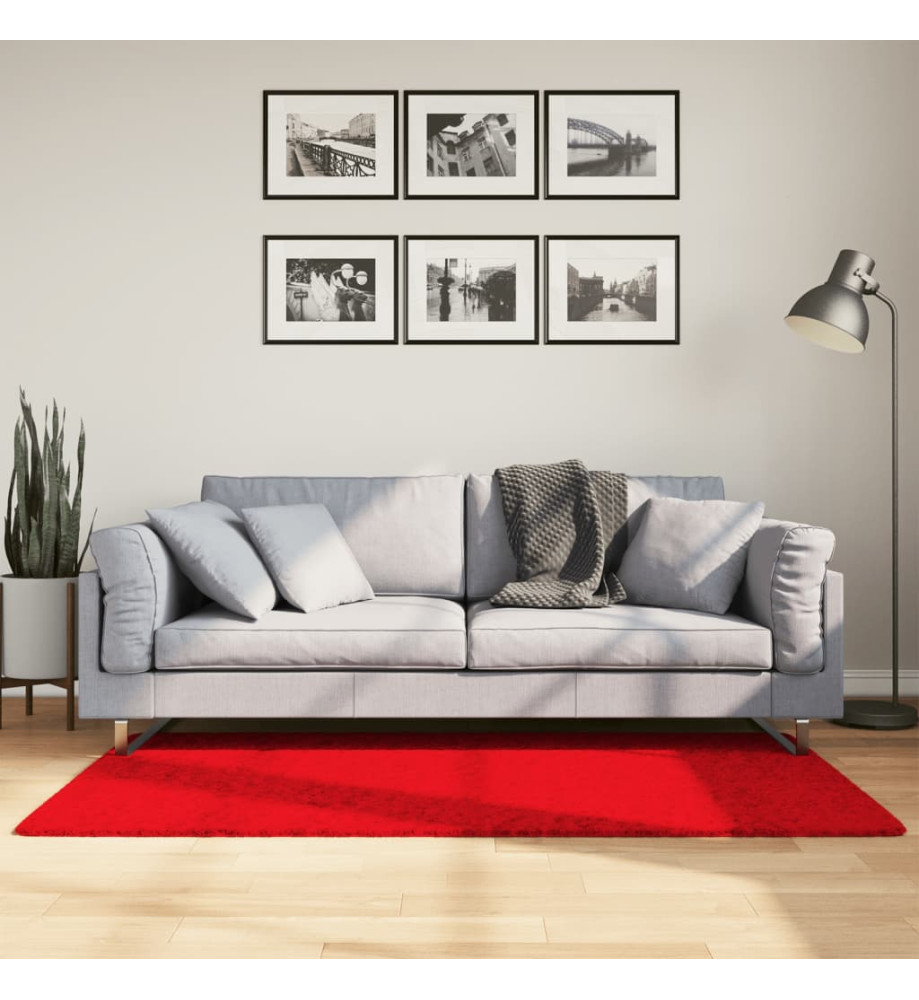 Tapis OVIEDO à poils courts rouge 80x150 cm Tapis OVIEDO à poils courts rouge 80x150 cm
