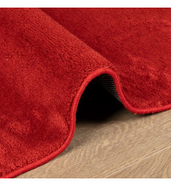 Tapis OVIEDO à poils courts rouge 80x150 cm