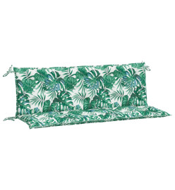 Coussins de banc de jardin lot de 2 motif de feuilles