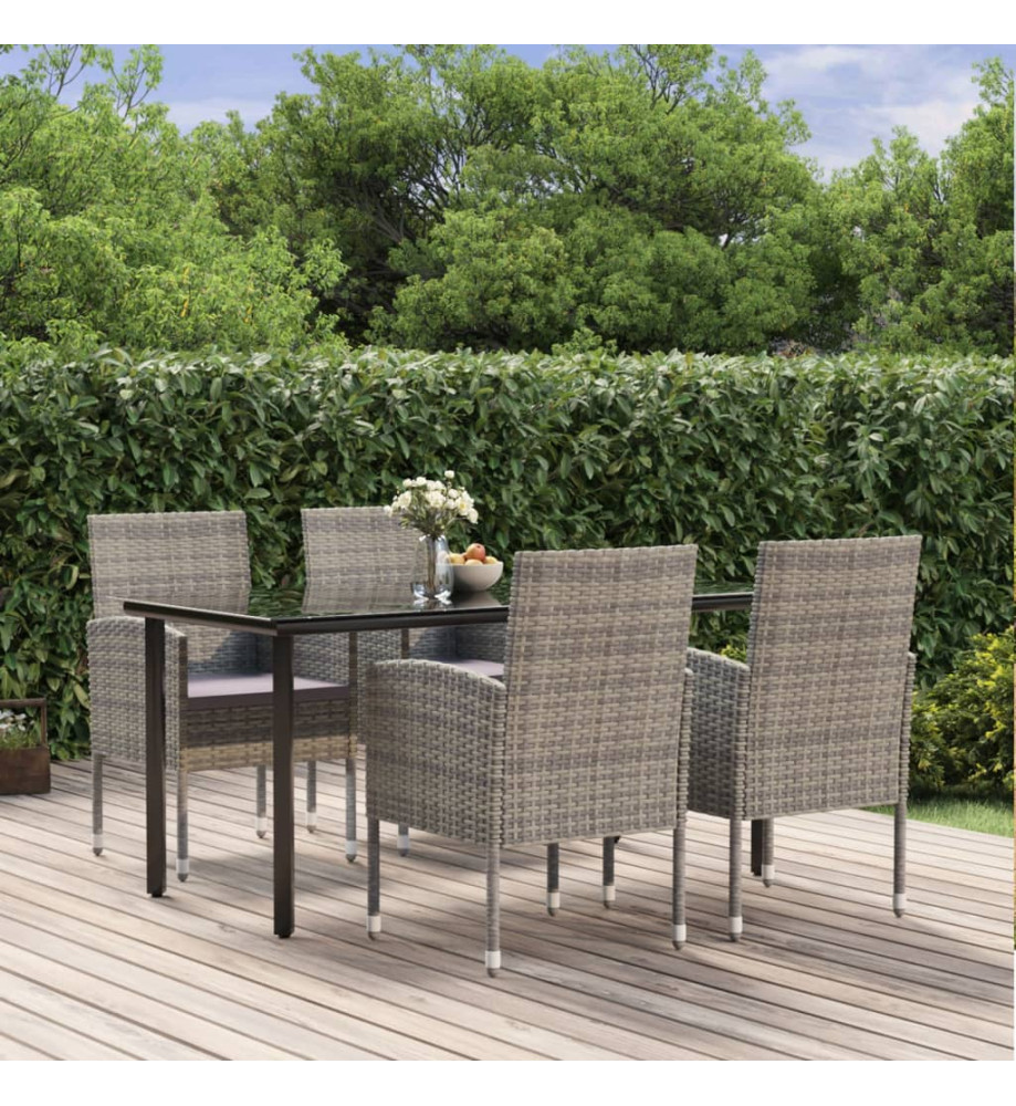 Ensemble à manger de jardin et coussins 5 pcs Anthracite Ensemble à manger de jardin et coussins 5 pcs Anthracite