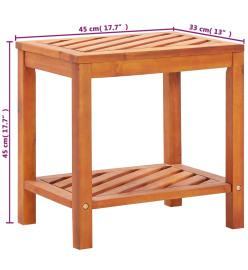 Table d'appoint Bois d'acacia massif 45 x 33 x 45 cm