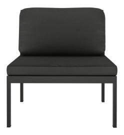 Salon de jardin 9 pcs avec coussins Aluminium Anthracite