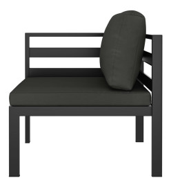 Salon de jardin 9 pcs avec coussins Aluminium Anthracite