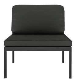 Salon de jardin 9 pcs avec coussins Aluminium Anthracite