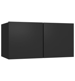 Meubles TV 4 pcs Noir 60x30x30 cm Aggloméré