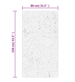 Tapis OVIEDO à poils courts turquoise 80x150 cm