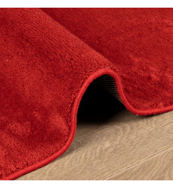 Tapis OVIEDO à poils courts rouge 160x160 cm