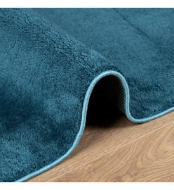Tapis OVIEDO à poils courts turquoise 200x280 cm