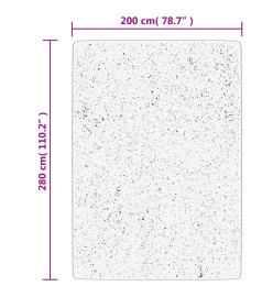 Tapis OVIEDO à poils courts turquoise 200x280 cm