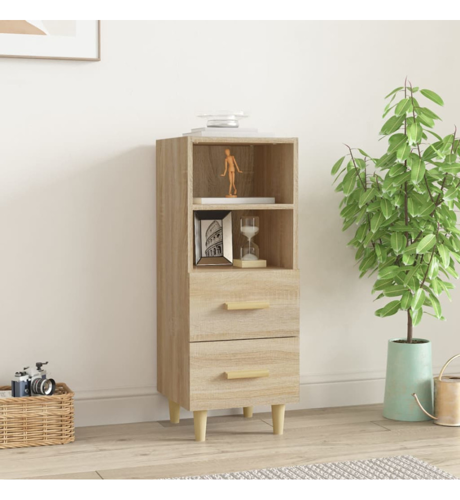 Buffet Chêne sonoma 34,5x34x90 cm Bois d'ingénierie