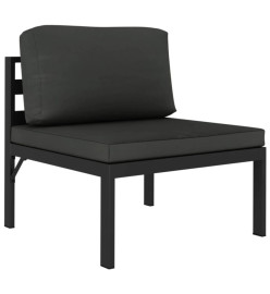 Salon de jardin 10 pcs avec coussins Aluminium Anthracite