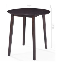 Jeu de table et chaise 3 pcs Bois massif Marron foncé