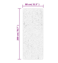 Tapis OVIEDO à poils courts turquoise 80x200 cm