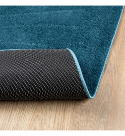 Tapis OVIEDO à poils courts turquoise 200x200 cm