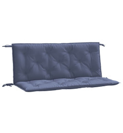 Coussins de banc de jardin lot de 2 bleu marine 120x50x7 cm