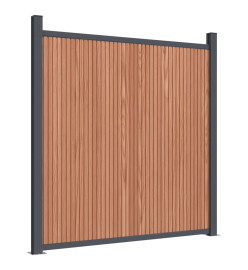 Panneau de clôture marron 872x186 cm WPC