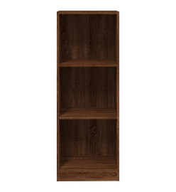 Bibliothèque 3 niveaux Chêne marron 40x24x109cm Bois ingénierie