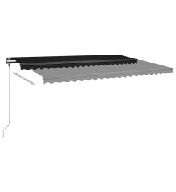 Auvent manuel rétractable sur pied 500x350 cm Anthracite