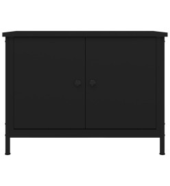 Meuble TV avec portes noir 60x35x45 cm bois d'ingénierie