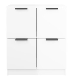 Buffet Blanc brillant 60x30x70 cm Bois d'ingénierie