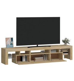 Meuble TV avec lumières LED Chêne sonoma 200x36,5x40 cm