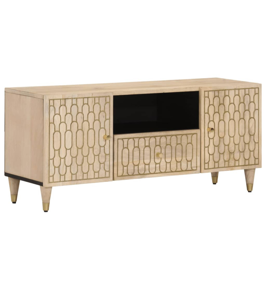 Meuble TV 105x33x46 cm Bois massif de manguier