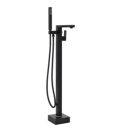 Baignoire autoportante et robinet 220 L 90 cm Noir