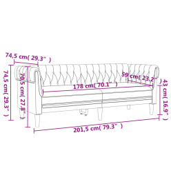 Ensemble de canapés 2 pcs marron foncé tissu