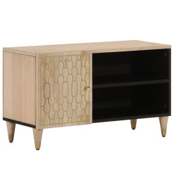 Meuble TV 80x31x46 cm bois massif de manguier