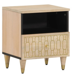 Table de chevet 40x33x46 cm Bois de manguier solide