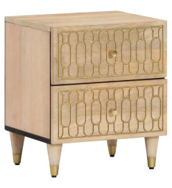Table de chevet 40x33x46 cm Bois de manguier solide