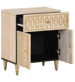 Table de chevet 50x33x60 cm bois de manguier massif