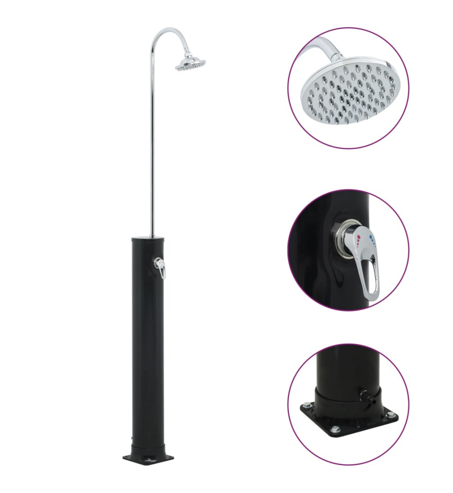 Douche solaire Noir 214 cm 20 L