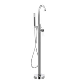 Baignoire autoportante et robinet 220 L 118,5 cm Argenté