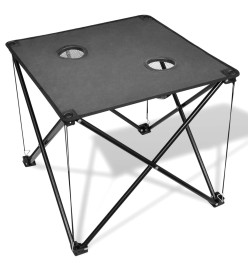 Table de camping pliante grise