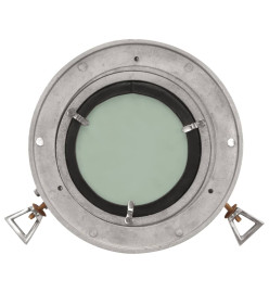 Miroir en forme de hublot mural Ø23 cm aluminium et verre