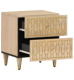 Tables de chevet 2 pcs 40x33x46 cm Bois de manguier solide