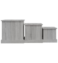 Tables gigognes 3 pcs sonoma gris bois d'ingénierie