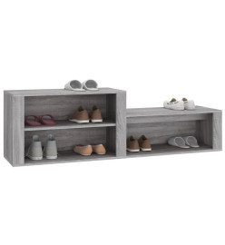 Armoire à chaussures Sonoma gris 150x35x45 cm Bois d'ingénierie