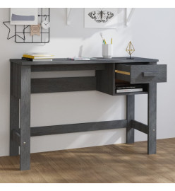 Bureau HAMAR Gris foncé 110x40x75 cm Bois massif de pin