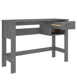 Bureau HAMAR Gris foncé 110x40x75 cm Bois massif de pin