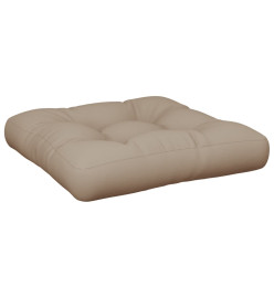 Coussin de palette taupe 58x58x10 cm tissu