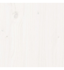 Salon de jardin 8 pcs blanc bois de pin massif