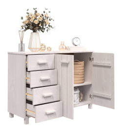 Buffet MOLDE Blanc 113x40x80 cm Bois massif de pin